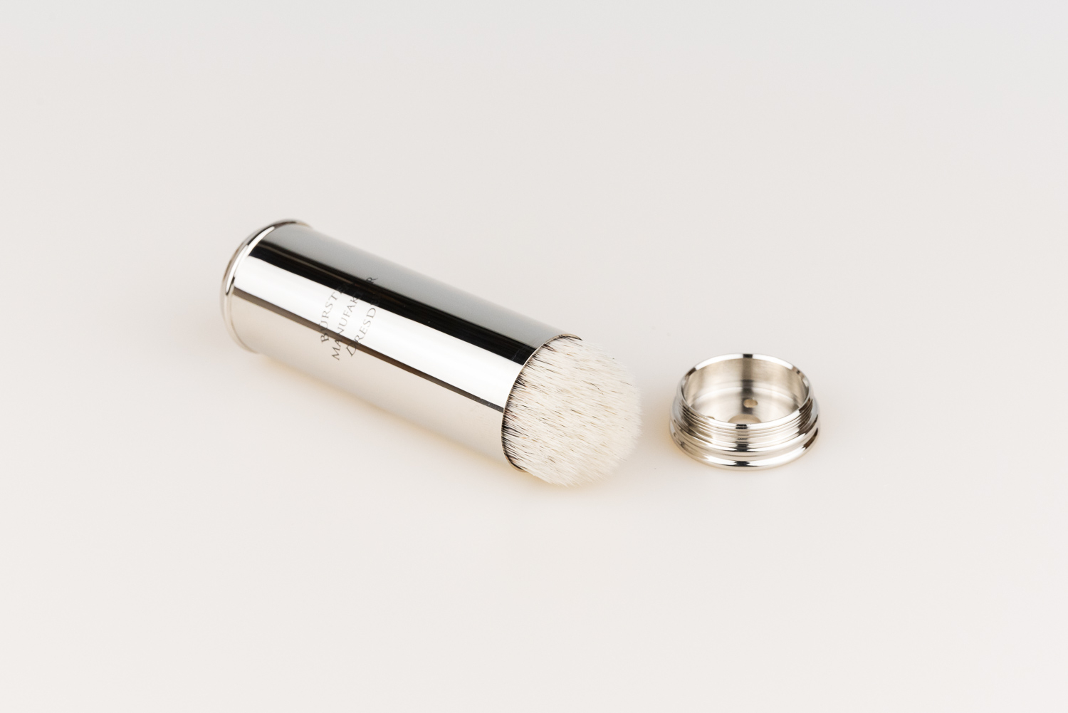 Reise-Rasierpinsel Vegan – Silber